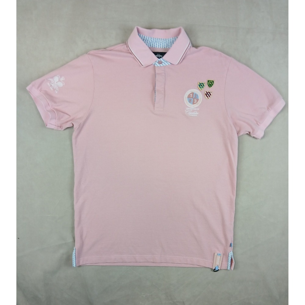 Cookies Large (SMALL) Mens Shirt Polo Pink Slim 420